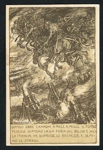 WWI - ITALY - ILLUSTRATED FRANCHISE "QUANDO EBBE CANNONI.." (1512-127) - Picture 1 of 2