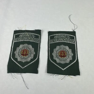 Lote de 2 parches de policía de la RDA - Uniforme de policía popular autorizado - Imagen 1 de 9