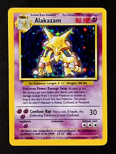 1999 Pokemon Karte Alakazam Base Set HOLO Foil Rare Unlimited Edition 1/102 MINT - Bild 1 von 4