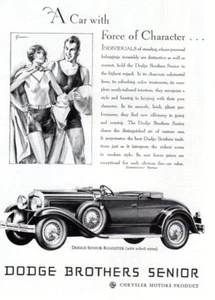 Traje de baño decorativo convertible vintage estampado para automóvil Dodge Senior Roadster arte - Imagen 1 de 3
