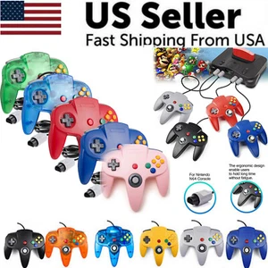 Wired Classic Controller Joystick For Nintendo 64 N64 Console,N64 Rumble Pack US - Picture 1 of 87