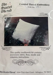 The Scarlet Thread Counted Thread Embroidery Pillow Panel Kit P3-1 - Picture 1 of 2