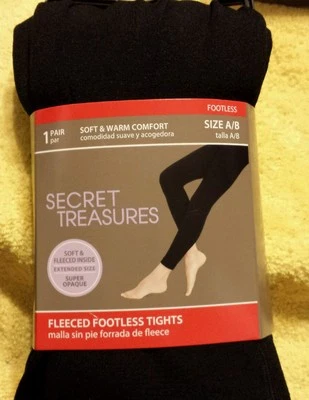 ¡NUEVO! Medias Secret Treasures dama forradas de lana gruesas térmicas sin pies A/B Foto 1 de 3