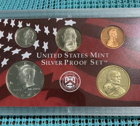 2002 U.S. Mint SILVER Proof 1/2 set - NO QUARTERS, NO BOX & NO COA Cover