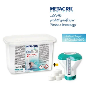 ChlorNet 20 4 azioni 1 Kg + Dosat.Galleggiante per SPA e PISCINA - Foto 1 di 2