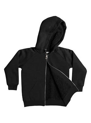 Quiksilver Boys Block Outback Sherpa Sudadera con Capucha Cremallera Cremallera Completa Polar Negra Talla 4 Foto 1 de 2