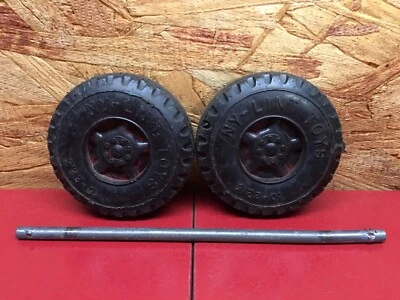 1959-1961 Nylint Ford COE (2) Wheels (1) Axle For Custom Or Restoration - Image 1 of 3