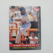 1993 Post Kirby Puckett Minnesota Twins #3 Collector Series Baseball Sports Card