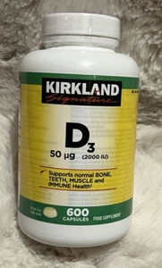 Kirkland signature vitamin D3 2000IU, 600 Softgels x 1 - Picture 1 of 2