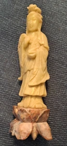 Soapstone Carving Quan Yin statue Eastern core handmade Goddess Master 6 inch - Picture 1 of 12
