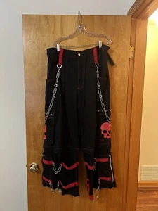 Tripp NYC Vintage Hose Daang Goodman Chains Skulls Goth Grunge HEAVY Fade XL - Bild 1 von 24