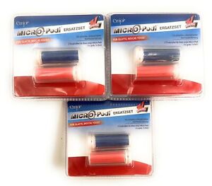6er Set Ersatzrollen für Pediküregerät Emjoi Micro-Pedi 3 blau 3 rot (2,5€/st)