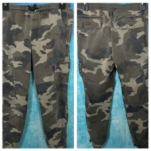 Urban Pipeline Green Camouflage Cargo Joggers Size X-Large 14/16 - Picture 1 of 5