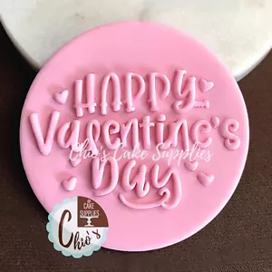 Happy Valentine's Day Fondant Debosser Stamp - Picture 1 of 4