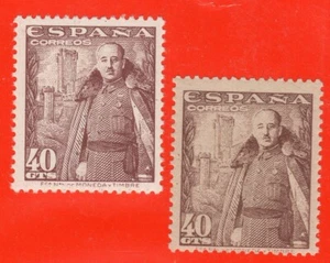 ESPAÑA 1948-1954 1027** (PAPEL ESTUCADO) Y 1027p** (PAPEL CORRIENTE) NUEVOS - Imagen 1 de 1