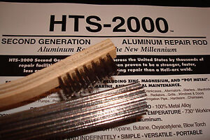 10 18" Aluminum Brazing Rods HTS- 2000 Low Temp Metal Repair- Instructions Brush
