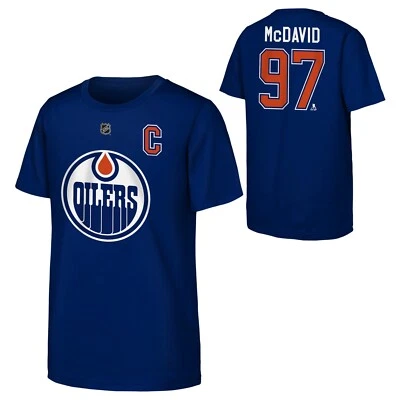 NHL Kinder T-Shirt Edmonton Oilers Connor McDavid 97 Eishockey Trikot Jersey