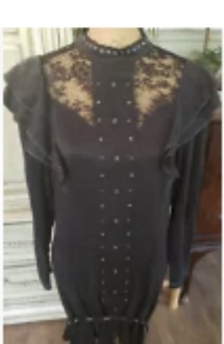 Coach 100% seta abito unico tunica taglia 2 oversize nuovo con etichetta vendita al dettaglio $595