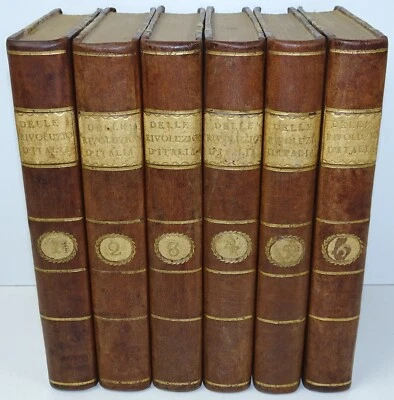 CARLO DENINA Delle Rivoluzioni D' Italia 2nd Ed 6 Vols Torino Italy 1791 - Image 1 of 4