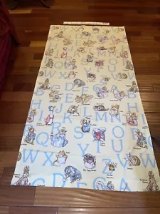 Peter Rabbit Beatrix Potter 1990 Cannon F. W. & Co. Print Lined Drape 41”X 82” - Picture 1 of 12