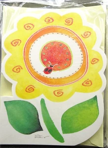 10 Blank American Greetings Cards Lady Bug Yellow Flower by Kathy Davis Designs - Picture 1 of 20