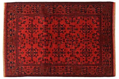 Afghan Khal Mohammadi Carpet 100x150 Hand Knotted Braun Geometric Oriental L - Image 1 of 4