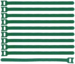 10 x Klettband 30 cm x 28 mm grün Klettkabelbinder Kabelbinder Kabelklettband - Picture 1 of 6