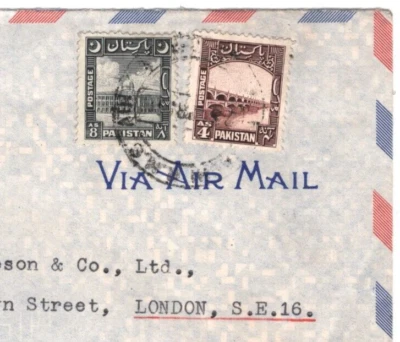 PAKISTAN Air Mail Cover GB London 1950s?{samwells-covers}KA472 - Image 1 of 4