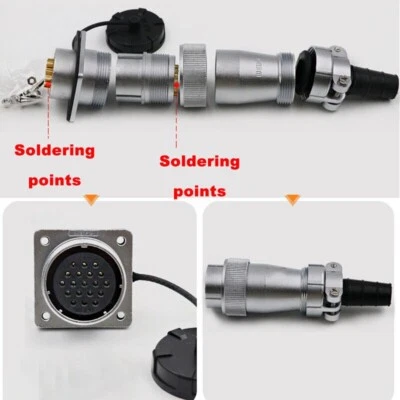 WF32 Aviation Plugs Sockets IP65 Waterproof Connector 4 6 8 10~19 Pins Adapters - Image 1 of 4