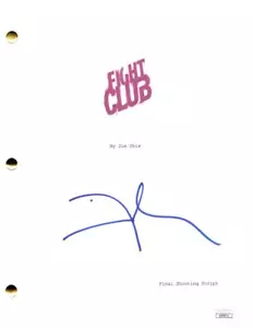 David Fincher Signed Autograph Fight Club Full Movie Script Screenplay - JSA COA - Picture 1 of 2