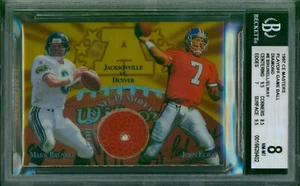 1997 Edge Masters Playoff Game Ball Diamond MARK BRUNELL JOHN ELWAY #6 SP BGS 8 - Picture 1 of 2