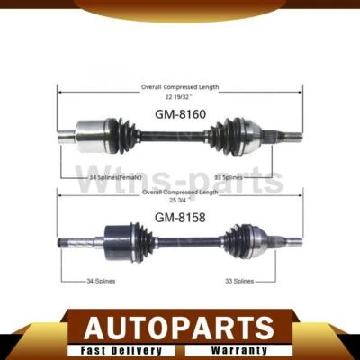 2X JUNTAS CV DELANTERAS TRAKMOTIVE EJES EJE EJES PARA PONTIAC AZTEK 2001-2005 Foto 1 de 4