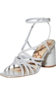 Sam Edelman Daffodil 8 Strappy Block Heel Sandals Light Blue - Picture 1 of 8