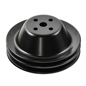 Double Groove Steel Short Water Pump Pulley For Small Block Chevy SBC 327 350 - Picture 1 of 8