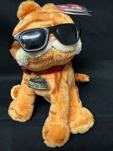 Vintage TY Original Beanie Babies Cool Cat Garfield With Sunglasses New With Tag - Picture 1 of 7
