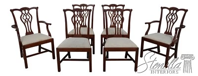 L60067: Juego de 6 sillas de comedor STICKLEY Chippendale caoba C.2014 Foto 1 de 4