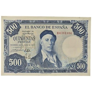 ESPAÑA. 500 PESETAS. IGNACIO ZULOAGA. 22 DE JULIO DE 1954. - Imagen 1 de 2