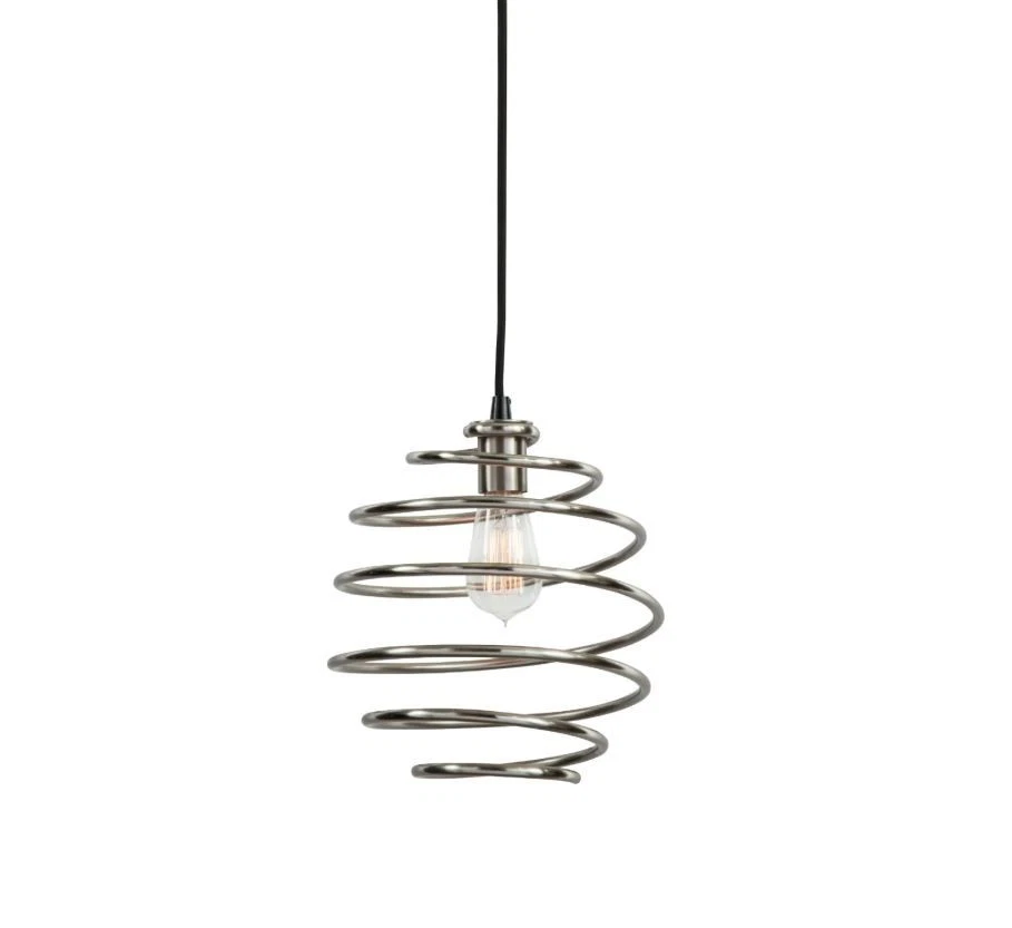 Mini colgante Park Harbor Currie de 10" de ancho de una sola luz con marco de bobina en espiral Foto 1 de 1