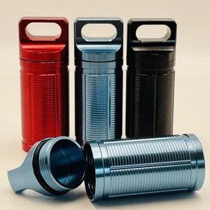 Caja de pastillas impermeable Survival EDC estuche cápsula sello botella contenedor botella 3,4 pulgadas - Imagen 1 de 11