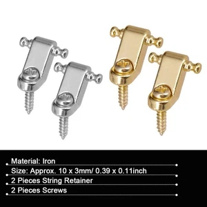 Guitar String Tree Retainer In Chrome/gold With Mounting Screws Instrument New - Picture 1 of 30