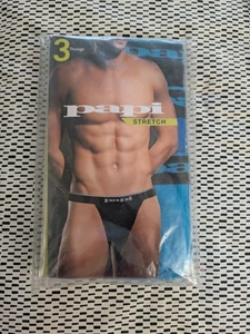 PAPI MEN'S UNDERWEAR - THONGS - SET OF 3 - NEW - SIZE LARGE - Picture 1 of 1
