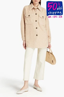 RRP€520 A.L.C. Oversized Sherpa Jacket Size M Lined Collared - Image 1 of 4