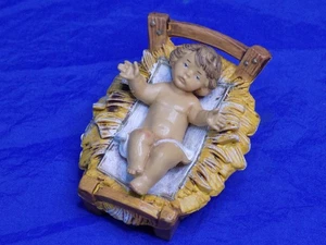 Fontanini Niño Jesús con Cuna Belén Figura Depose Italia De Colección 1991 - Imagen 1 de 6