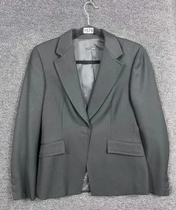 J Crew Wool Blazer Womens Size 2 Black One Button Front Academia Classic Jacket - Picture 1 of 11