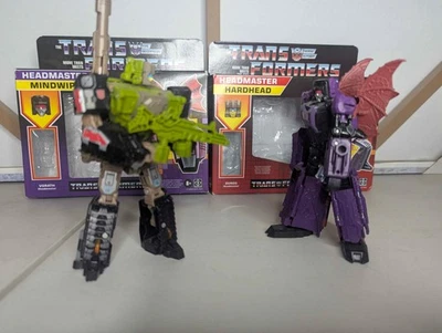 Lot of 2 Mindwipe n Hardhead Headmaster Transformers Reissue Hasbro Figure - Image 1 of 4