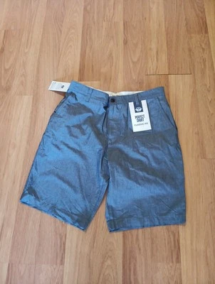 Pantalones Cortos DOCKERS "PERFECT SHORT" CLASSIC FIT Gris/Azul, Talla 32, NUEVO con etiquetas Foto 1 de 4