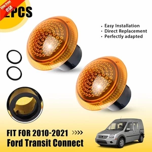 2PCS Amber Side Fender Marker Repeater Lights Housing For Ford Transit Connect - Picture 1 of 13
