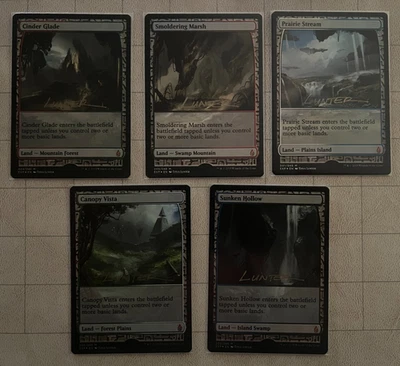 MTG Zendikar Expedition "Battle Lands" Artist Proof Set Titus Lunter Sketched - Image 1 of 2