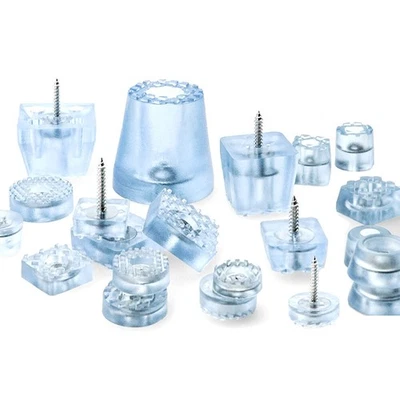 Mit Schrauben Transparente Möbeltisch-Stuhlfußnägel Gummifüße Silikonfußpolster - Bild 1 von 4