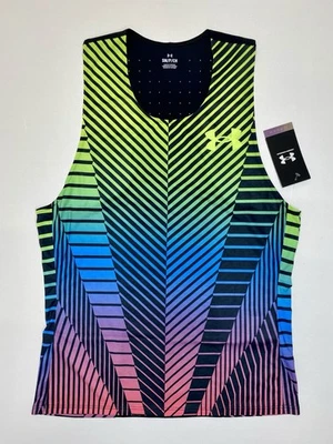 Under Armour UA Rush Run Distance ‘23 Multicoler Singlet Tank Top Men's Size S - Image 1 of 4